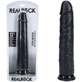 REALROCK 33cm Extra Long Dildo - Black - Black 33 cm (13'') Extra Long Dong