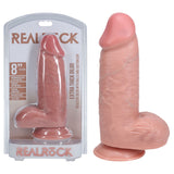 REALROCK 20cm Extra Thick Dildo with Balls - Flesh - Flesh 20 cm (8'') Extra Thick Dong