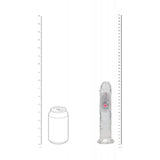REALROCK 7 No Balls Wireless Rechargeable LED Vibrating Dong - Clear with LED 20 cm USB Rechargeable Vibrating Dong with Remote-REA204TRA
