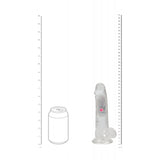 REALROCK 7 with Balls Wireless Rechargeable LED Vibrating Dong - Clear with LED 19.5 cm USB Rechargeable Vibrating Dong with Remote-REA205TRA