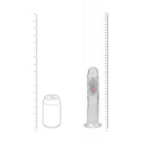 REALROCK 8 No Balls Wireless Rechargeable LED Vibrating Dong - Clear with LED 22 cm USB Rechargeable Vibrating Dong with Remote-REA206TRA
