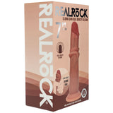 REALROCK Dual Density 7'' Sliding Skin Silicone Dildo - Tan - Tan 15.2 cm Sliding Skin Dildo