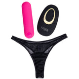 Maia DATE NIGHT PANTY VIBE - L/XL - Black L/XL Panty with Pink USB Rechargeable Bullet & Remote-RM330-PK-LXL