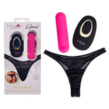 Maia DATE NIGHT PANTY VIBE - L/XL - Black L/XL Panty with Pink USB Rechargeable Bullet & Remote-RM330-PK-LXL
