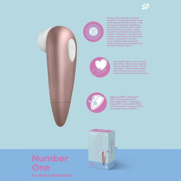 Satisfyer Number 1 - Rose Gold Touch-Free Clitoral Stimulator-SAT1