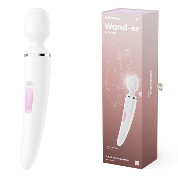 Satisfyer Wand-er Woman - White USB Rechargeable Massager Wand-SATWAND-WHT