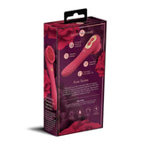 Secret Kisses ROSEGASM ROSE QUAKE - Red 18.8 cm USB Rechargeable Dual Ended Tapping Vibrator-SK1048