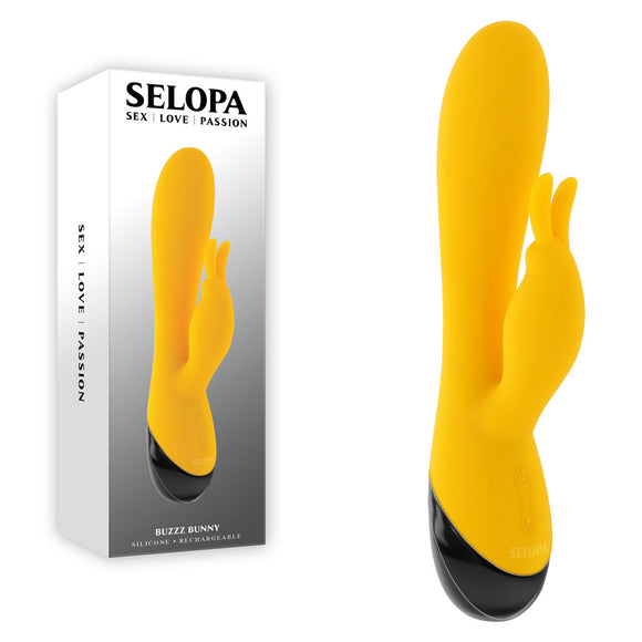 Selopa BUZZZ BUNNY - Yellow 19.7 cm USB Rechargeable Rabbit Vibrator-SL-RS-5827-2