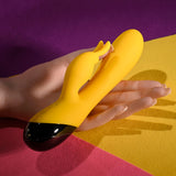 Selopa BUZZZ BUNNY - Yellow 19.7 cm USB Rechargeable Rabbit Vibrator-SL-RS-5827-2