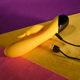 Selopa BUZZZ BUNNY - Yellow 19.7 cm USB Rechargeable Rabbit Vibrator-SL-RS-5827-2