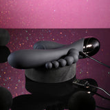 Selopa TRIPLE ACES - Black 19.7 cm USB Rechargeable Triple Stimulator Vibrator