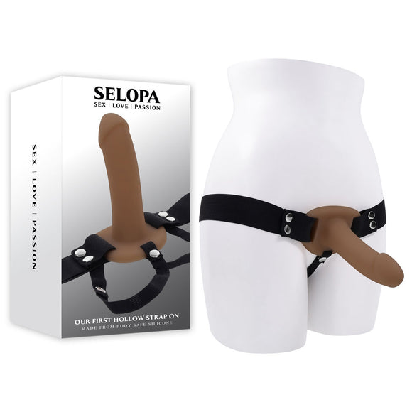 Selopa OUR FIRST HOLLOW STRAP ON DARK - Brown 16.3 cm Hollow Strap-On-SL-SO-6329-2