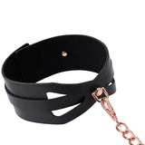 Sex & Mischief Brat Collar & Leash - Rose Gold/Black Restraint-SS09841