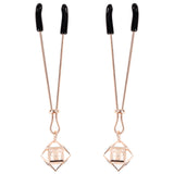 Sex & Mischief Brat Pearl Nipple Clips - Rose Gold - Set of 2-SS09845