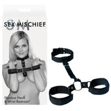 Sex & Mischief Shadow Neck and Wrist Restraint - Black Restraints-SS09910