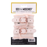 Sex & Mischief Peaches n CreaMe Fur Handcuffs - Peach Restraints