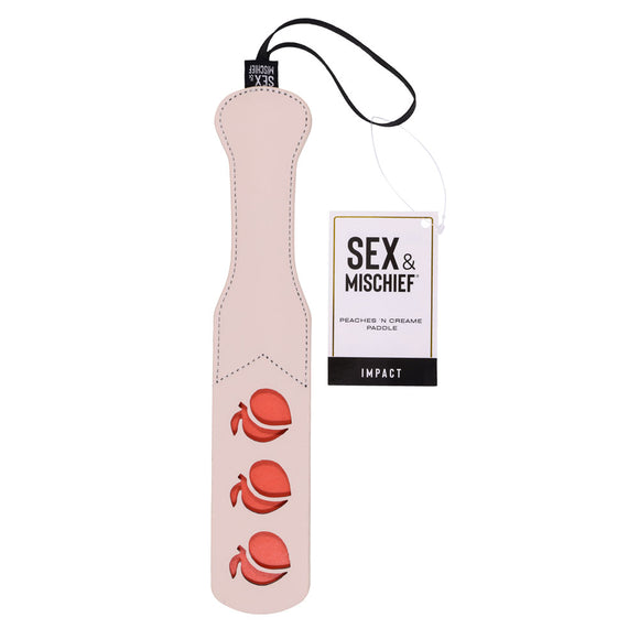 Sex & Mischief Peaches n CreaMe Impression Paddle - Peach Spanking Paddle-SS09966