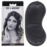 Sex & Mischief Satin Blindfold Black - Black Blindfold-SS10001