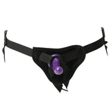 Sex & Mischief Strap-On & Silicone Dildo Kit - Black/Purple Adjustable Strap-On-SS10065