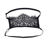 S&M Veiled Vision Lace Blindfold - Black Lace Blindfold