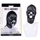 Sex & Mischief Lace Hush Hood - Black Hood-SS10101