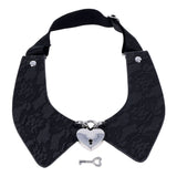 Sex & Mischief Heartbound Lace Day Collar - Black Submission Collar-SS10103