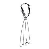 Sex & Mischief Lace Collar with Nipple Ties - Black Neck and Nipple Restraints-SS10104