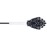 Sex & Mischief Lace Silicone Crop - Black/White 50 cm Crop Whip-SS10108
