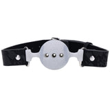 Sex & Mischief Lace Silicone Breathable Ball Gag - Black/Grey Mouth Restraint-SS10112