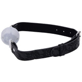 Sex & Mischief Lace Silicone Breathable Ball Gag - Black/Grey Mouth Restraint-SS10112