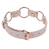 Sex & Mischief Peaches n CreaMe Ring Day Collar - Peach Bondage Collar
