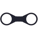 Sex & Mischief Shadow Large Silicone Cuffs - Black Large Restraints