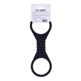 Sex & Mischief Shadow Large Silicone Cuffs - Black Large Restraints