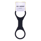 Sex & Mischief Shadow Large Silicone Cuffs - Black Large Restraints