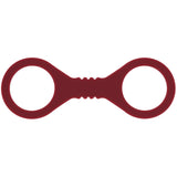 Sex & Mischief Enchanted Small Silicone Cuffs - Burgundy Small Restraints