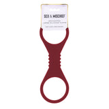 Sex & Mischief Enchanted Large Silicone Cuffs - Burgundy Large Restraints