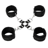 SPORTSHEETS 5 Piece Hot Tie & Cuff Set - Black Restraints