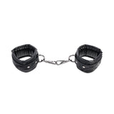 SPORTSHEETS Velvet Noir Handcuffs - Black Adjustable Cuff Restraints-SS37001