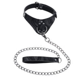 SPORTSHEETS Velvet Noir Collar & Leash - Black Restraint & Leash-SS37002