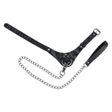 SPORTSHEETS Velvet Noir Collar & Leash - Black Restraint & Leash-SS37002