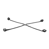 SPORTSHEETS Velvet Noir Adjustable Hog Tie & Cuff Set - Black Restraints-SS37003