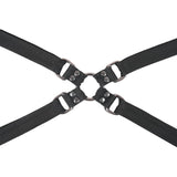 SPORTSHEETS Velvet Noir Adjustable Hog Tie & Cuff Set - Black Restraints-SS37003