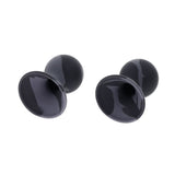 SPORTSHEETS Velvet Noir Silicone Nipple Suckers - Black/Grey Nipple Suckers - Set of 2-SS37006