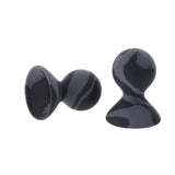 SPORTSHEETS Velvet Noir Silicone Nipple Suckers - Black/Grey Nipple Suckers - Set of 2-SS37006