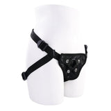 SPORTSHEETS Velvet Noir Strap On - Black Adjustable Strap-On Harness (No Probe Included)