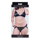 SPORTSHEETS Velvet Noir Strap On - Black Adjustable Strap-On Harness (No Probe Included)