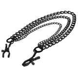 SPORTSHEETS Signature Midnight Muse exCHAINgeable Nipple Jewelry - Black Nipple Clamps with Chain