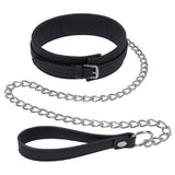 SPORTSHEETS Signature Midnight Muse Collar & Leash - Black Adjustable Restraint