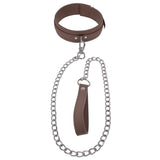 SPORTSHEETS Signature Dawn Dream Collar & Leash - Tan Adjustable Restraint