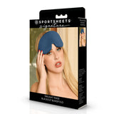 SPORTSHEETS Signature Twilight Tease Blackout Blindfold - Blue Eye Mask